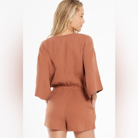 Z Supply Women's Tan Romper - Picture 2 of 12